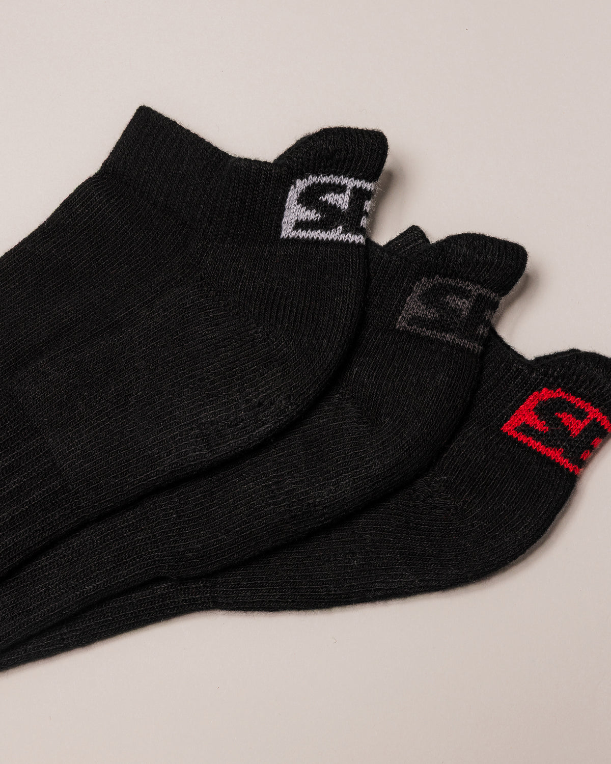 Black Trainer Socks 3 Pack