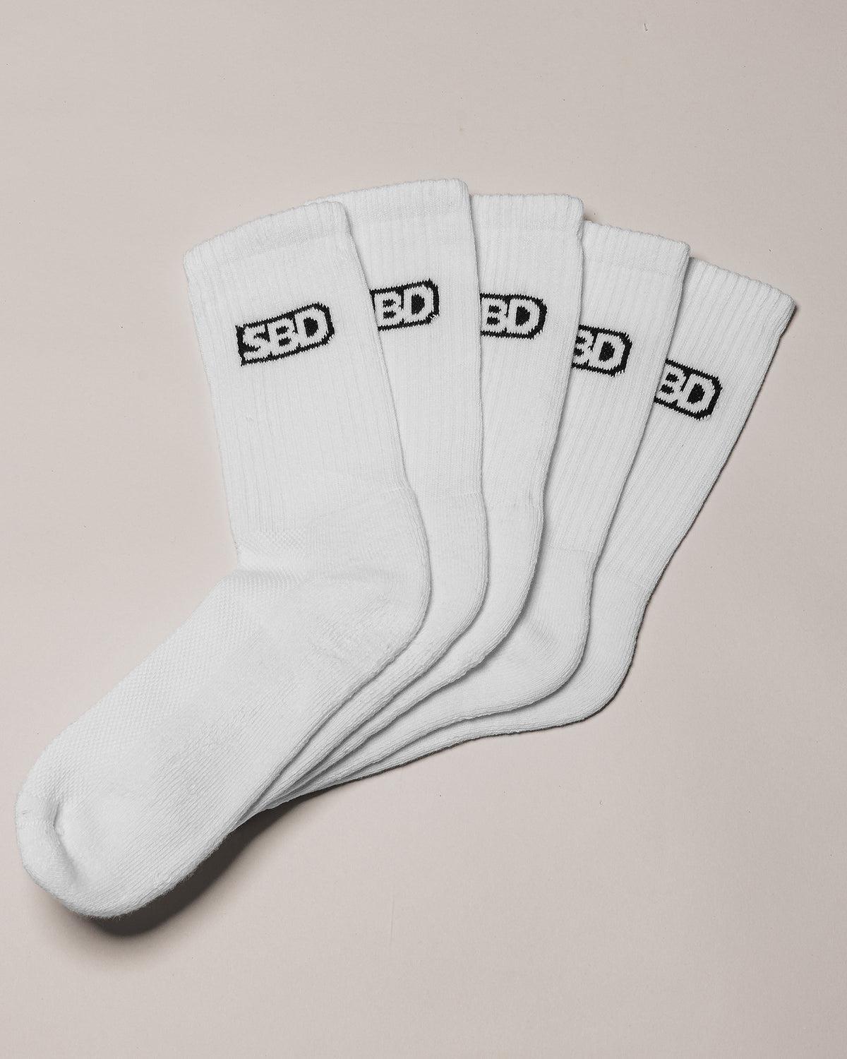 White Crew Socks 5 Pack