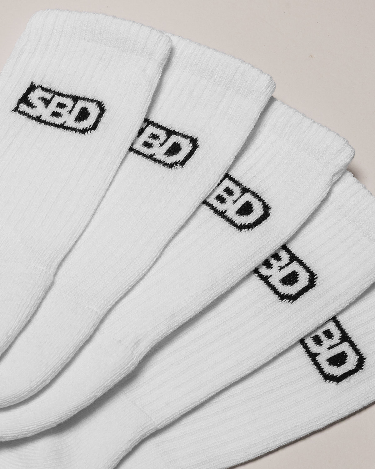 White Crew Socks 5 Pack