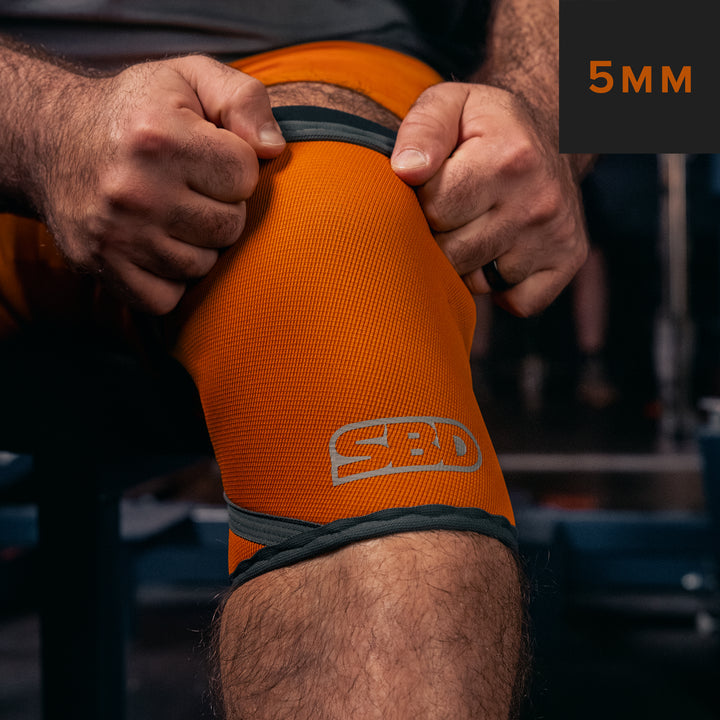 Forge Orange Weightlifting Knee Sleeves