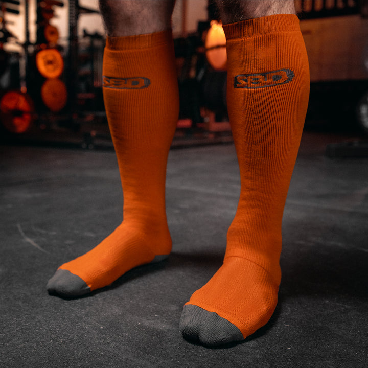 Forge Orange Deadlift Socks