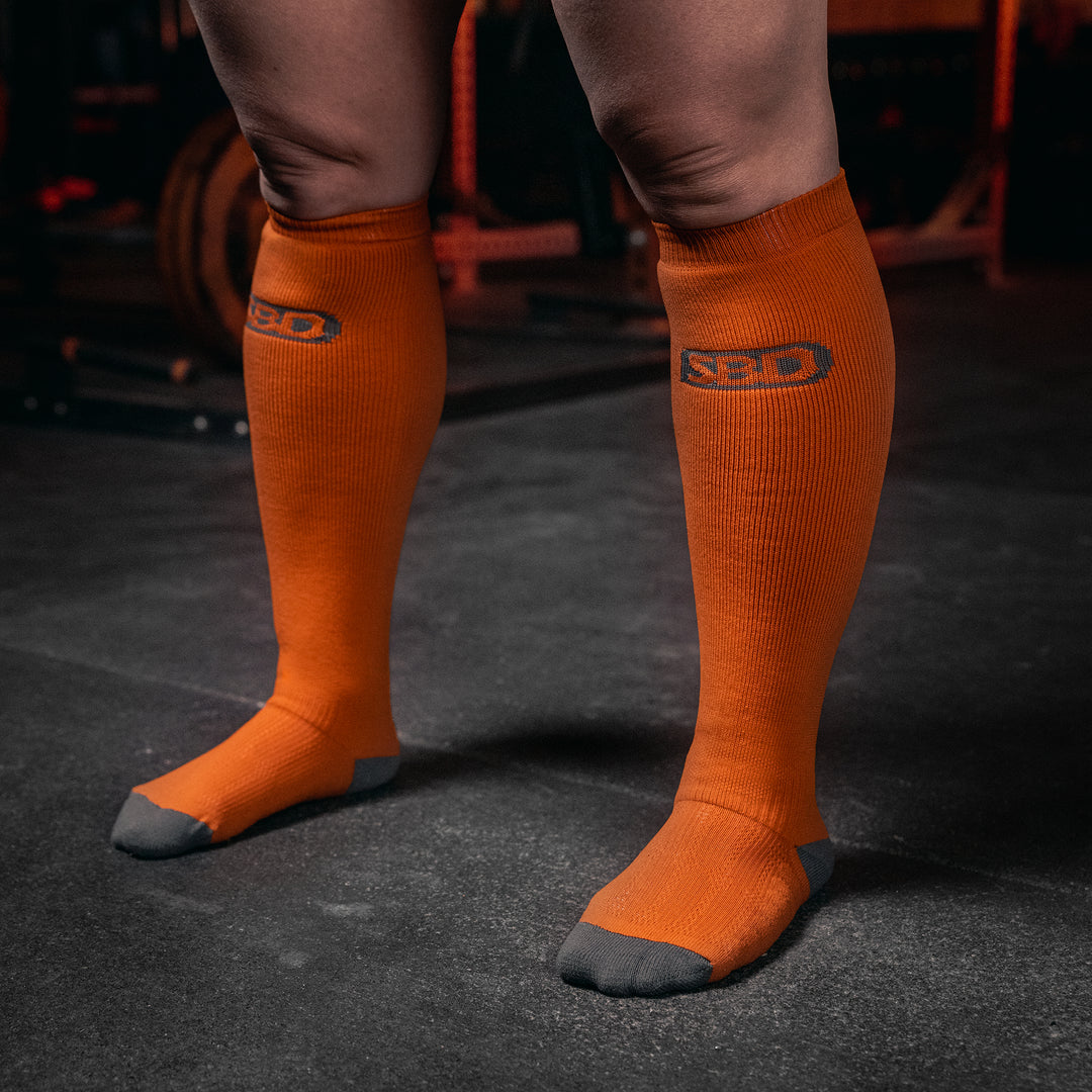 Forge Orange Deadlift Socks