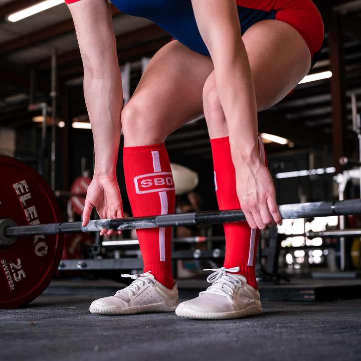 Summer 2019 Red Deadlift Socks