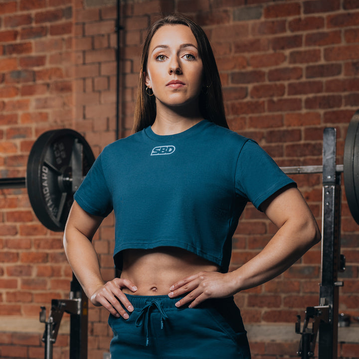 Reflect Teal Crop Top