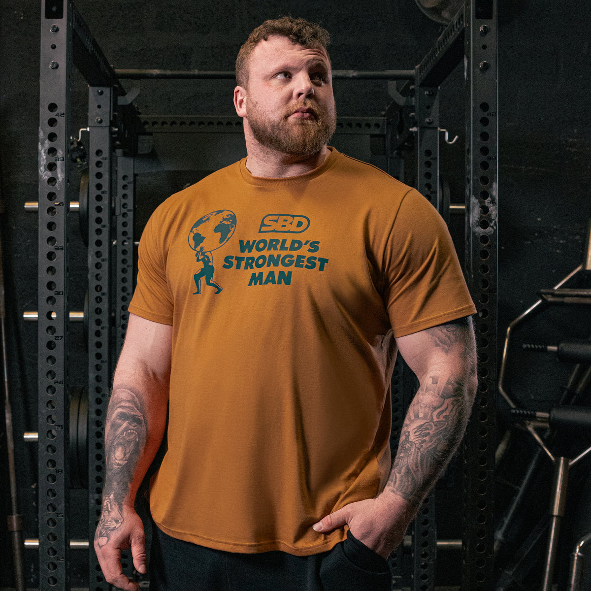 2025 World's Strongest Man T-Shirt Rust