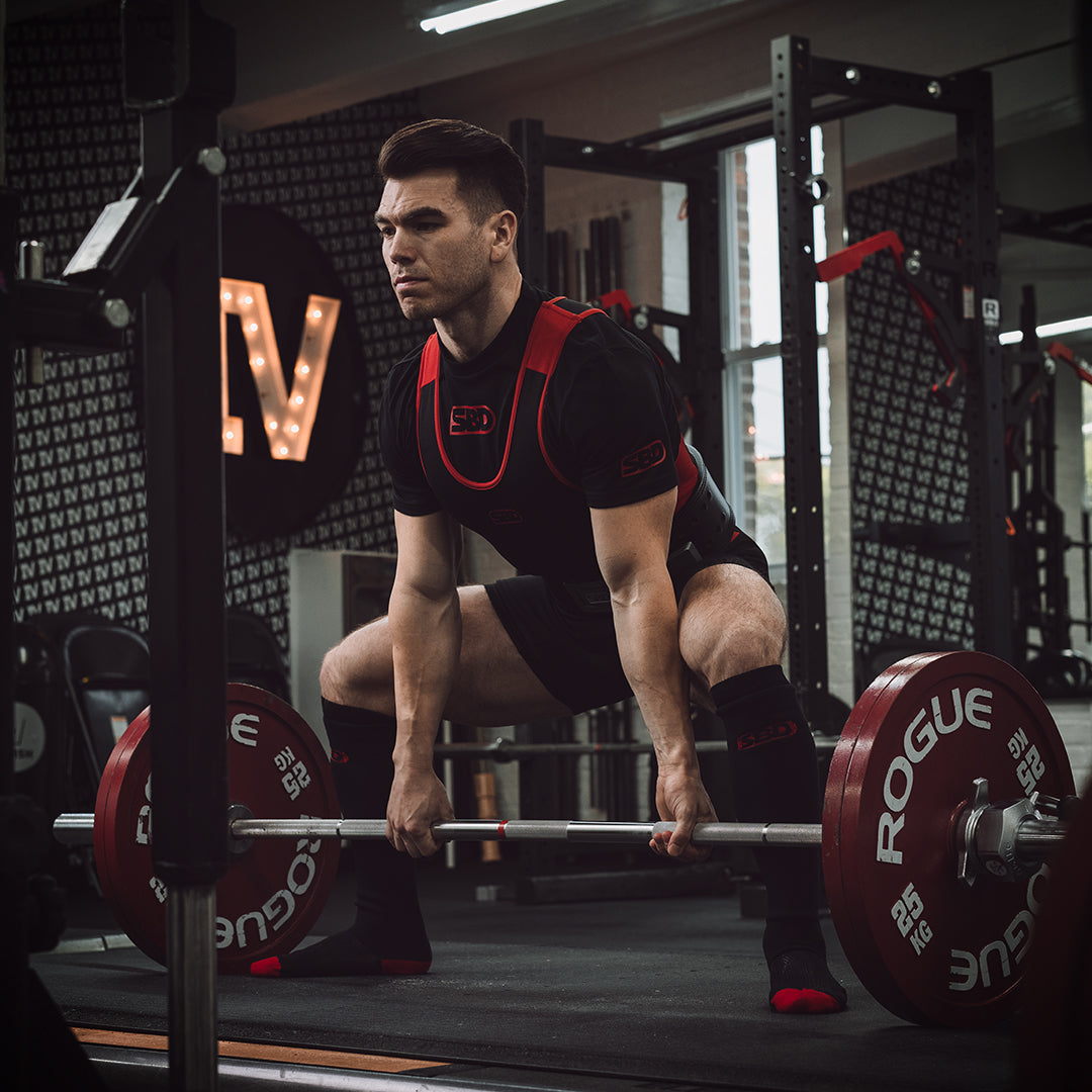 The SBD Powerlifting Singlet is constructed using the heaviest fabric  weight permitted by major powerlifting federations, providing maxim