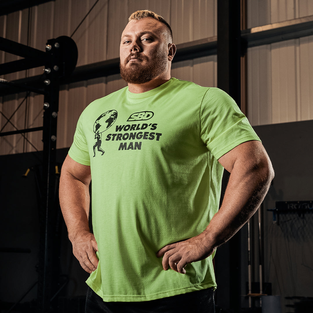 2022 World's Strongest Man T-Shirt Green