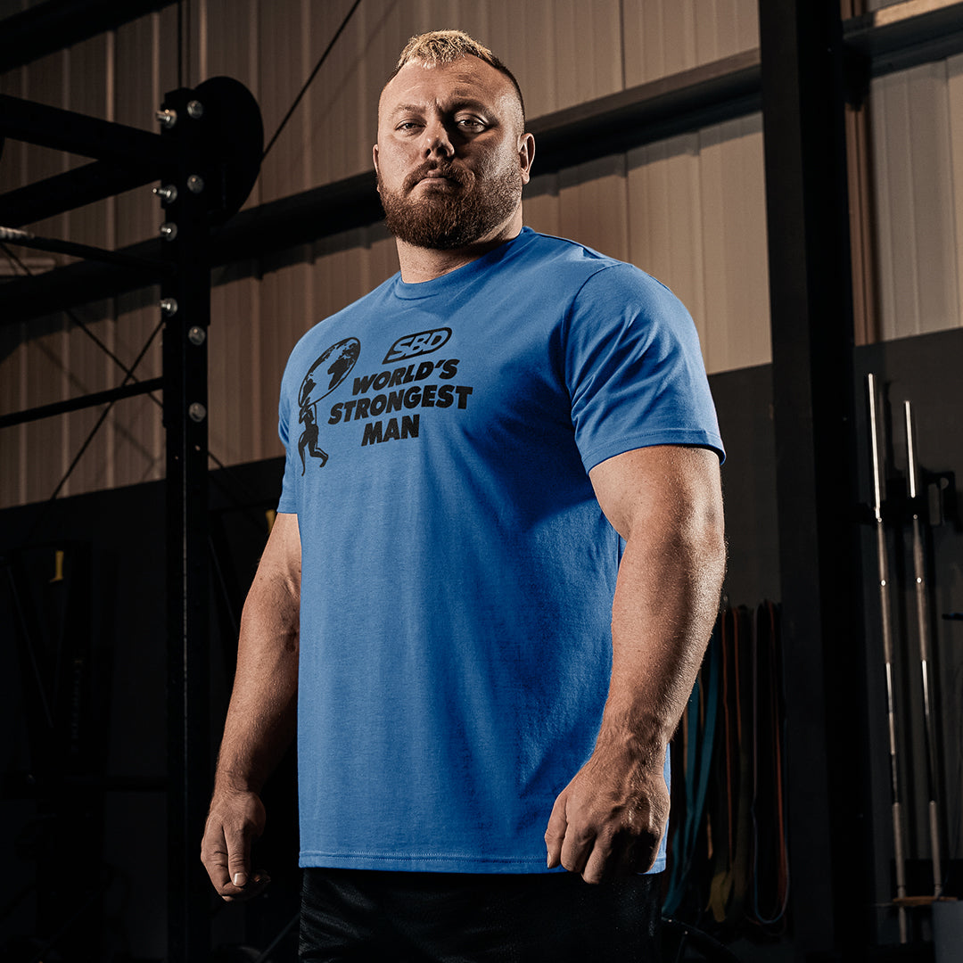 2022 World's Strongest Man T-Shirt Blue